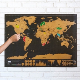 Скретч карта мира black